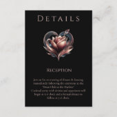 結婚の詳細モダンバラとハート エンクロージャーカード (正面)