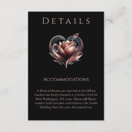 結婚の詳細モダンバラとハート エンクロージャーカード
