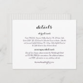 結婚の詳細向けカード*モダンクラシック* 出欠カード (正面/裏面)