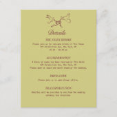 結婚の詳細図解入りの、写真付きの鳥 エンクロージャーカード (正面)