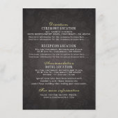 結婚の詳細情報 ゴールドパイナップル カップル エンクロージャーカード (裏面)