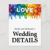 🌈結婚の詳細愛絵を描LGBTQ エンクロージャーカード (正面)