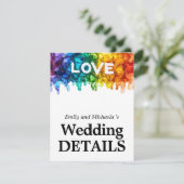 🌈結婚の詳細愛絵を描LGBTQ エンクロージャーカード (スタンド正面)