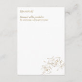 結婚の詳細植物性シンプル金ゴールドエレガント エンクロージャーカード (裏面)