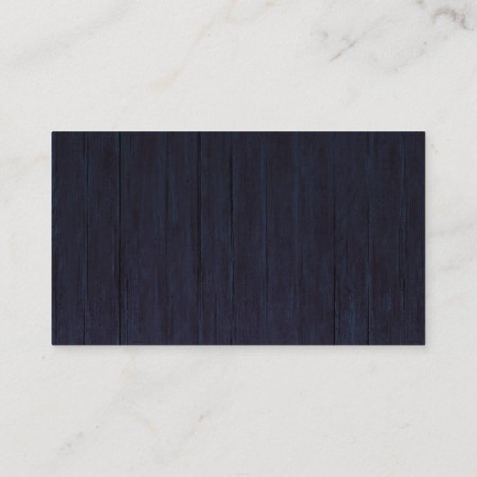 結婚の詳細素朴結婚フローラのネイビーブルー エンクロージャーカード (裏面)