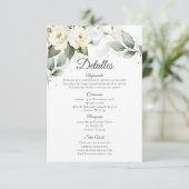 ～結婚の詳細緑化ユーカリスペインの エンクロージャーカード (スタンド正面)