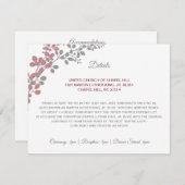 結婚の詳細赤ちゃんの息ほこりっぽいバラインサート エンクロージャーカード (正面/裏面)