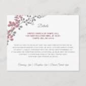 結婚の詳細赤ちゃんの息ほこりっぽいバラインサート エンクロージャーカード (正面)