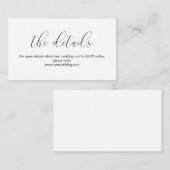 結婚の詳細 ウェブサイト 封入カード エンクロージャーカード (正面/裏面)
