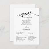結婚の詳細 ゲスト情報 エンクロージャーカード (正面/裏面)