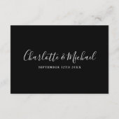 結婚の詳細 シグネチャースクリプト 白黒 エンクロージャーカード (裏面)