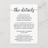 結婚の詳細・スタイリッシュシンプルScript and Photo エンクロージャーカード (正面)