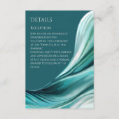 結婚の詳細-モダンアブストラクトエメラルドグリーン- エンクロージャーカード (正面)