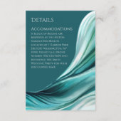 結婚の詳細-抽象芸術モダンエメラルドグリーン –  エンクロージャーカード (裏面)