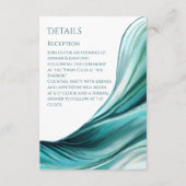 結婚の詳細-抽象芸術モダンエメラルドグリーン –  エンクロージャーカード (正面)