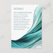 結婚の詳細-抽象芸術モダンエメラルドグリーン –  エンクロージャーカード (裏面)