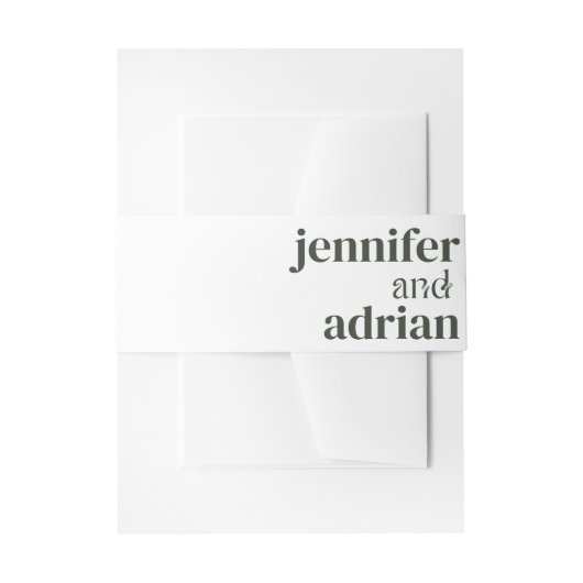 結婚の詳細 現代の結婚式 招待状の腹 招待状ベリーバンド (正面例)