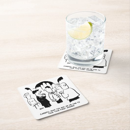 結婚の誓いと花婿介添人 スクエアペーパーコースター (インサイチュ)