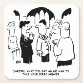 結婚の誓いと花婿介添人 スクエアペーパーコースター (正面)