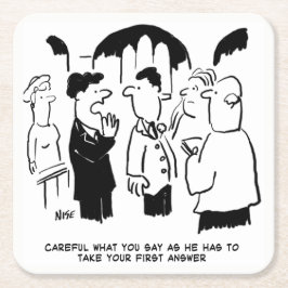 結婚の誓いと花婿介添人 スクエアペーパーコースター