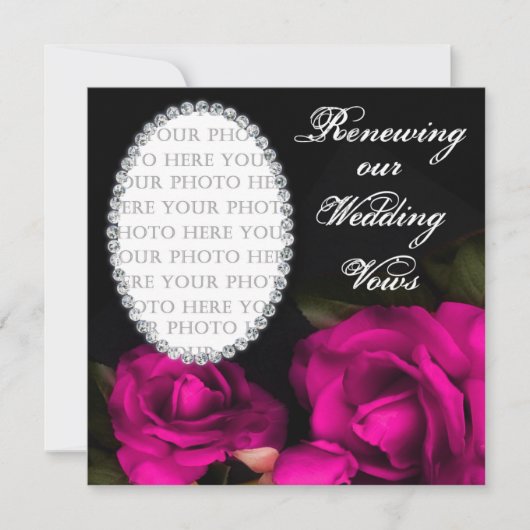 結婚の誓いを更新 – 招待状 – 写真 (正面)