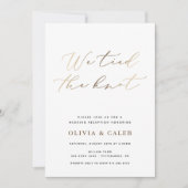 結婚の誓いを込めた秘密の結婚式のお知らせ 招待状 (正面)