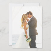 結婚の誓いを込めた秘密の結婚式のお知らせ 招待状 (裏面)