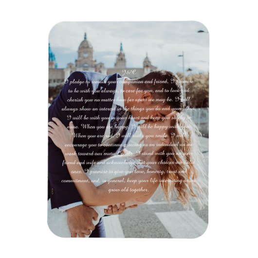 結婚の誓いフェイクキャンバスプリントプリント マグネット (縦)