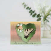 結婚の誓い書き換え葉書/蝶とハート ポストカード (スタンド正面)