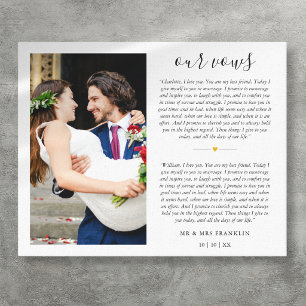 結婚の誓い記念写真 キャンバスプリント