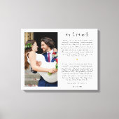 結婚の誓い記念写真 キャンバスプリント (正面)