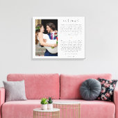 結婚の誓い記念写真 キャンバスプリント (インサイチュ (リビング))