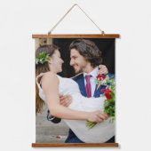 結婚の誓い2写真緑 吊り下げ型タペストリー (正面)