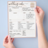 結婚の誕生日エレガントベーカリーケーキ注文型枠 チラシ (手)