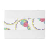 結婚の誕生日ブライダルシャワーフローララウンドケーキ 招待状ベリーバンド (裏面例)