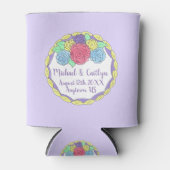 結婚の誕生日ブライダルシャワーフローララウンドケーキ 缶クーラー (正面)