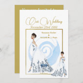 結婚の請求書1白（ドレス） RFPMDesigns ©️ 2024 招待状 (正面/裏面)