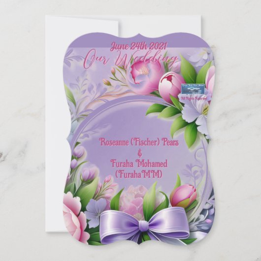 結婚の請求書Violet(Horizon) RFPMDesigns ©️ 2024 招待状 (正面)