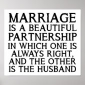 結婚の議論のおもしろいポスター ポスター (正面)