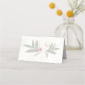 結婚の護衛カード水彩植物花 プレイスカード (裏面)