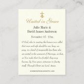 結婚の賛美確認祈りの言葉カード 名刺 (裏面)