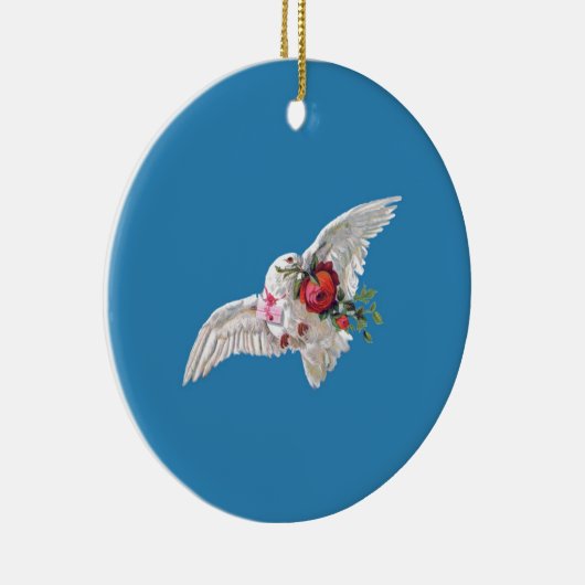 結婚の贈り物のアイディアパーソナライズされた- Doves of Love セラミックオーナメント (右)