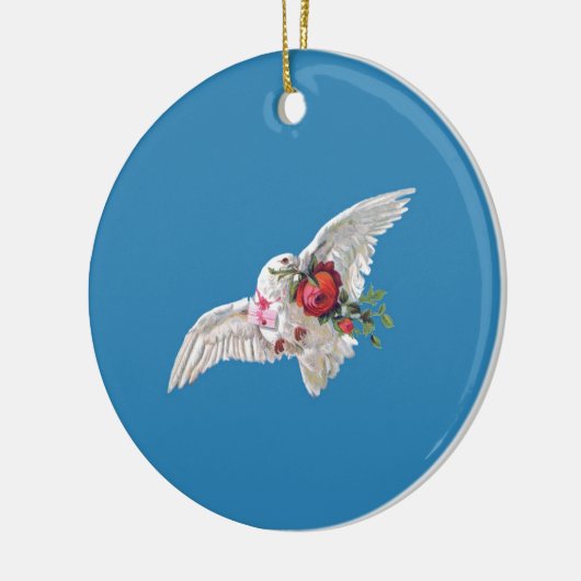 結婚の贈り物のアイディアパーソナライズされた- Doves of Love セラミックオーナメント (左)