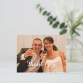 結婚の贈り物感謝していパーソナライズされた写真 ポストカード (スタンド正面)