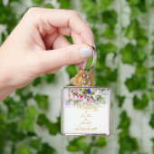 結婚の贈り物 – カラフルのブーケ結婚付き花嫁 キーホルダー (手)