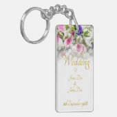 結婚の贈り物 – カラフルのブーケ結婚付き花嫁 キーホルダー (正面左)