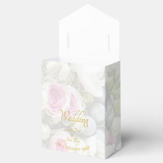 結婚の贈り物 – カラフルのブーケ結婚付き花嫁 フェイバーボックス (オープン)