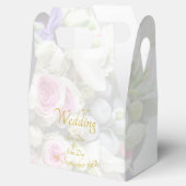 結婚の贈り物 – カラフルのブーケ結婚付き花嫁 フェイバーボックス (オープン)