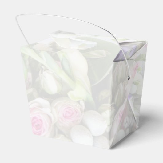 結婚の贈り物 – カラフルのブーケ結婚付き花嫁 フェイバーボックス (裏面サイド)