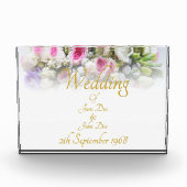 結婚の贈り物 – カラフルのブーケ結婚付き花嫁 フォトブロック (正面)